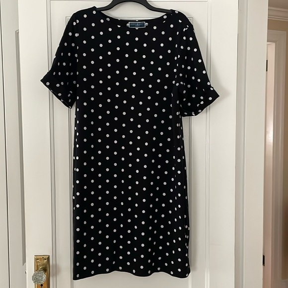 Karen Scott Women's Sport Floral Print Swing Dress Black Size Large